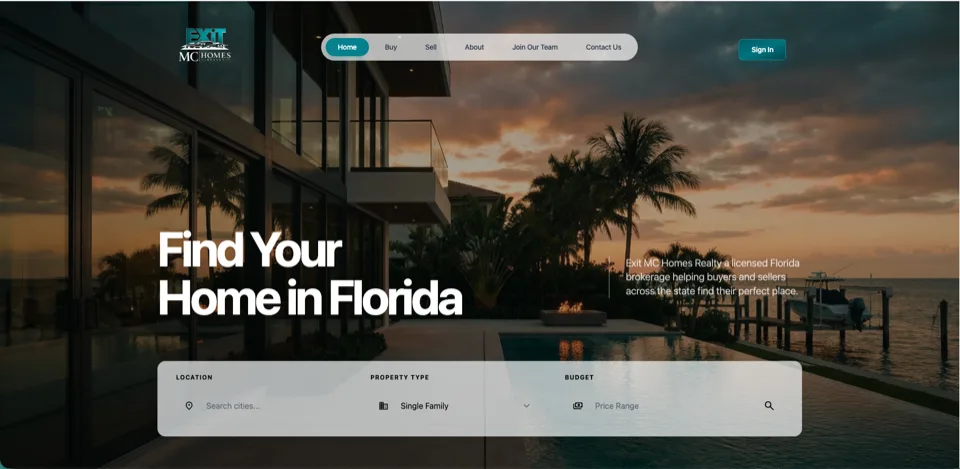 Exit MC Homes Realty homepage