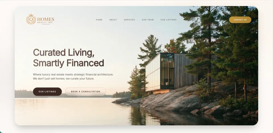 Q Homes Realty homepage